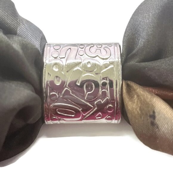 As Low As $2 Large CCB Silver Square Oval Scarf Tube Bead Spacer 31mm (5) - Picture 3 of 4